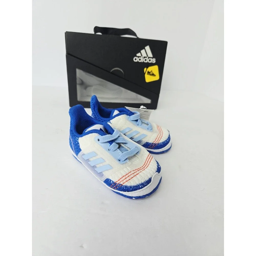Adidas Kid's UltraCrib Walking Shoe White Blue 1K‎ US Toddler EE8798 NEW
