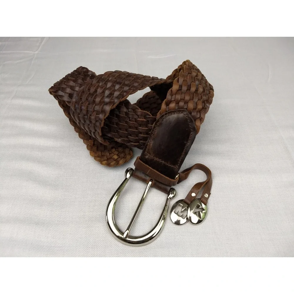 Michael Kors Braided Leather Belt Women 44