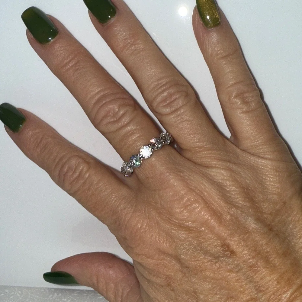 Moissanite carat eternity