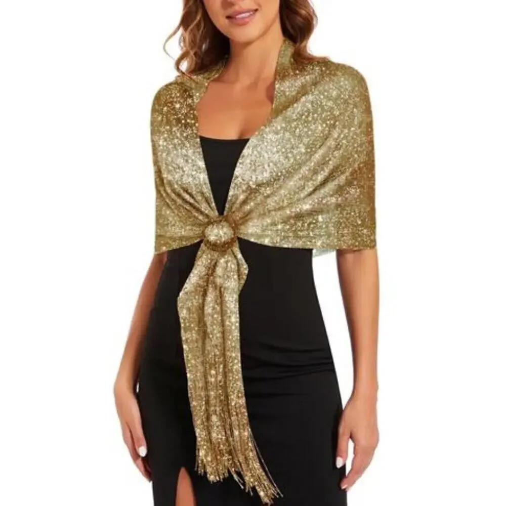 Val Boutique gold sparkling