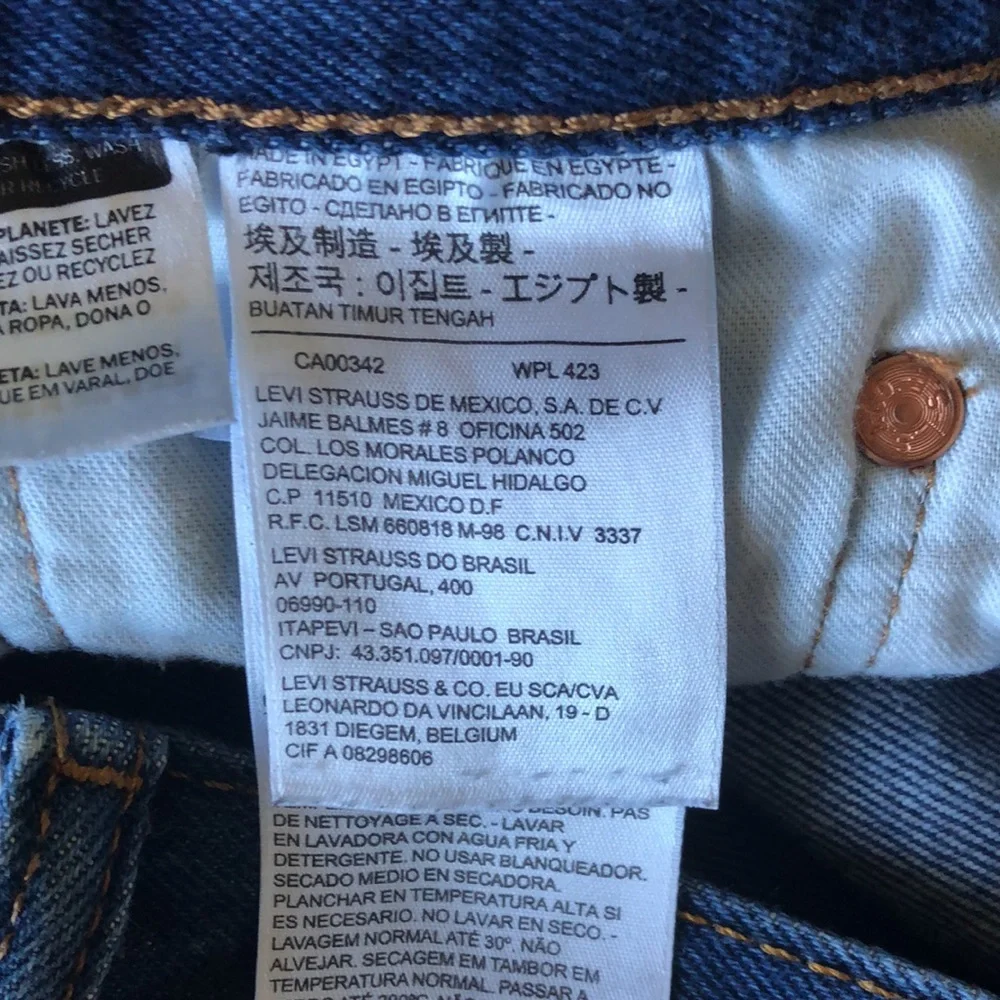 Levi’s blue 501 jeans size 34/34