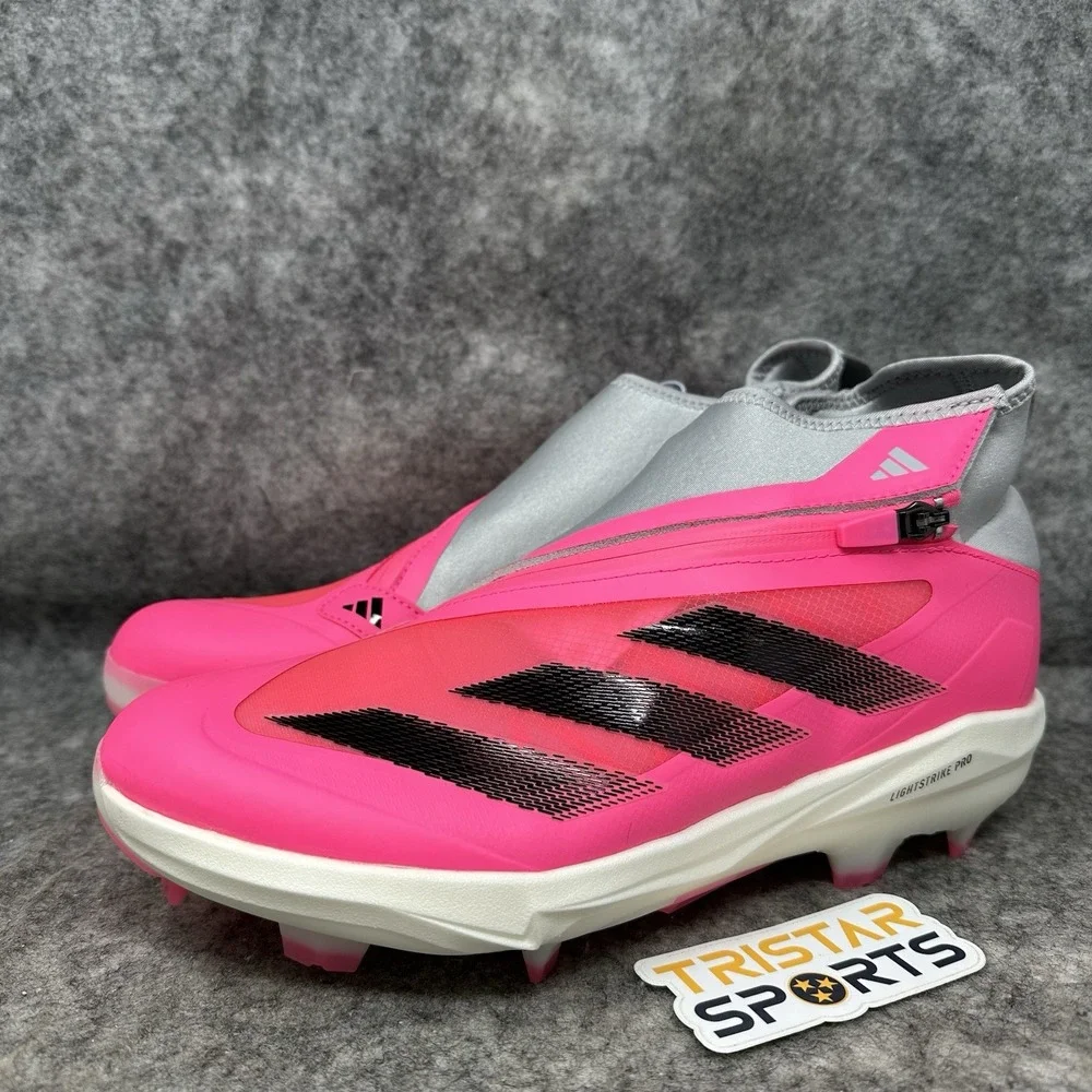 Adidas Adizero Impact+ TPU Baseball Cleats Mens Sz 9.5 Pink Gray Molded IF3353