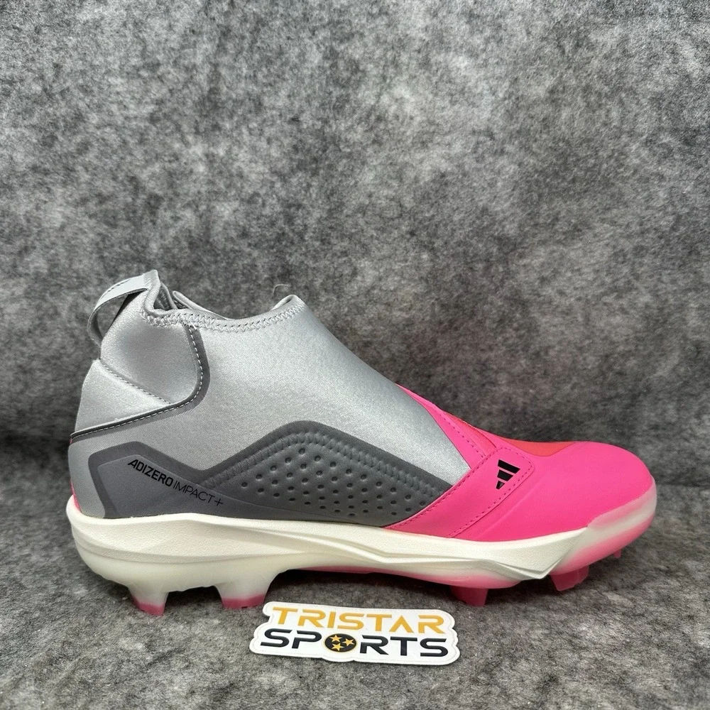 Adidas Adizero Impact+ TPU Baseball Cleats Mens Sz 9.5 Pink Gray Molded IF3353