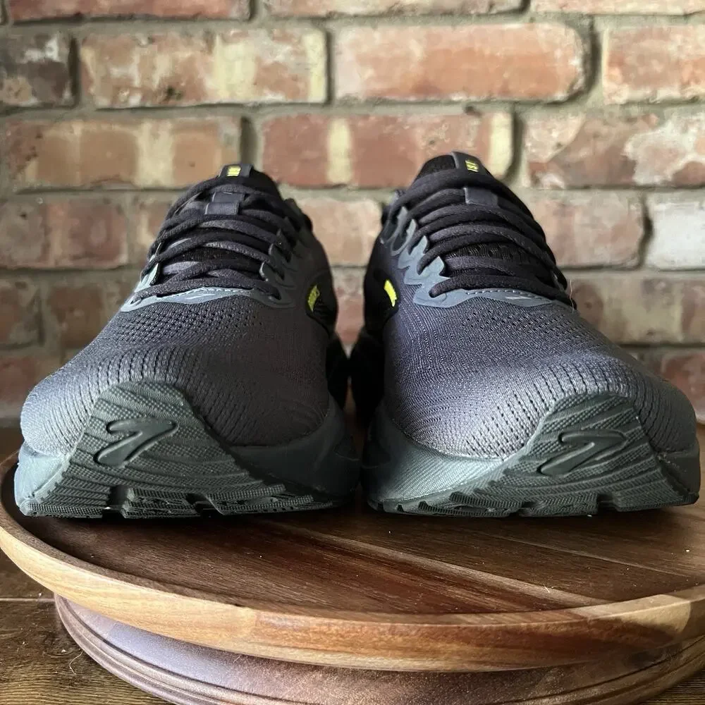 Brooks Ghost 17 Black Yellow Running Neutral Cushion Shoes Sneakers Men's 13