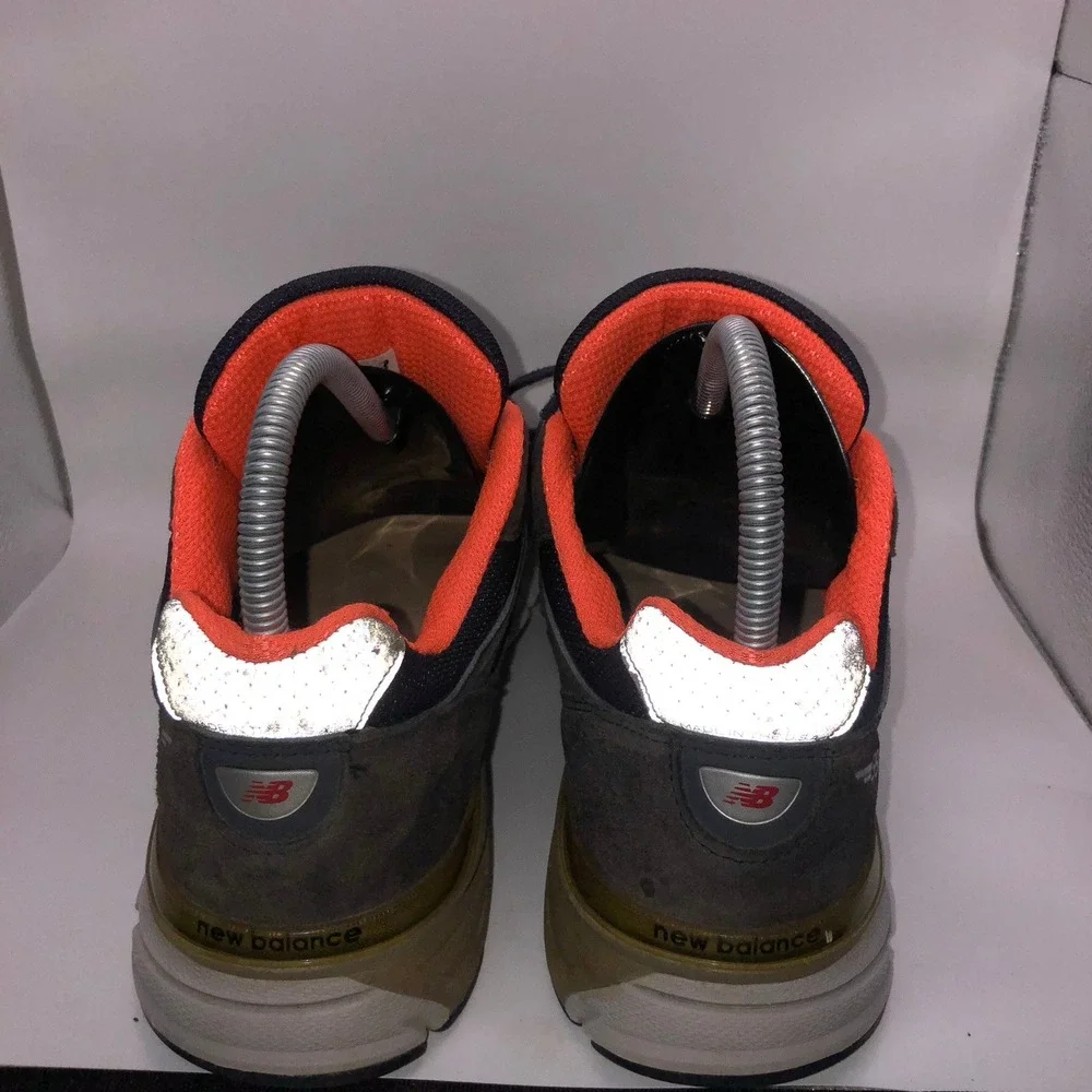 New Balance 990v4 Made in USA Brown Navy‎ Orange M990sb4 Mens Running Shoes