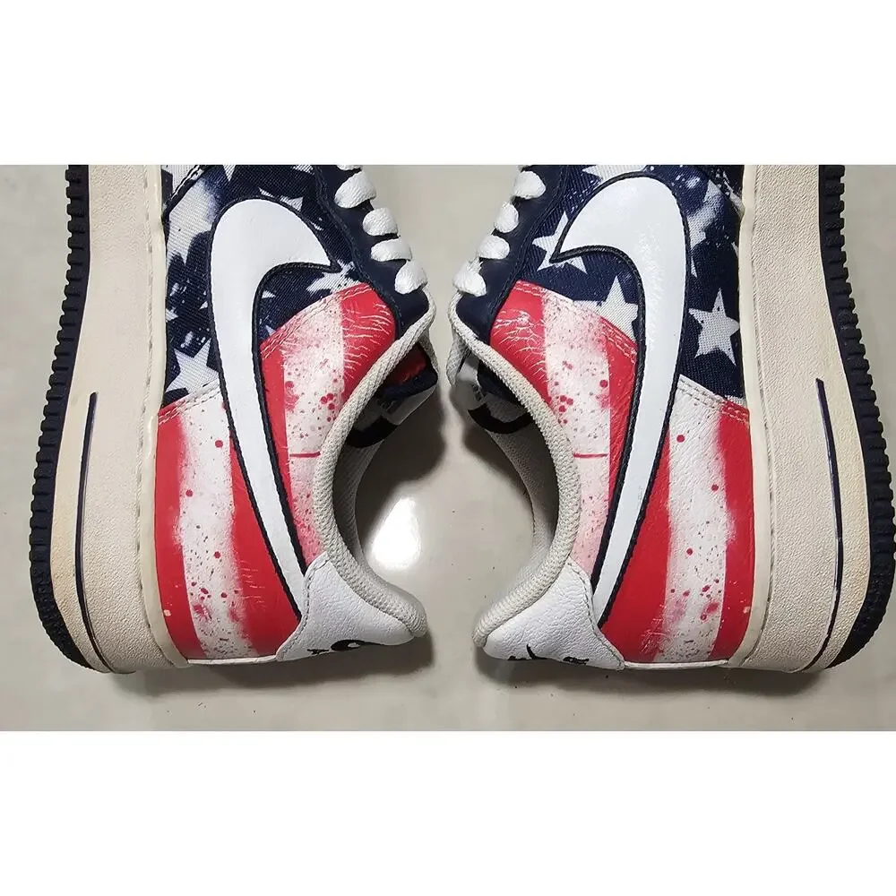 Nike Air Force 1 Low Independence Day 488298-425 Men's Size 9 Flag