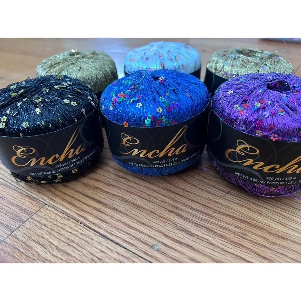 Discontinued Premier Enchant Eyelash Yarn Lot | Sparkle Sequin Crochet Supplies
