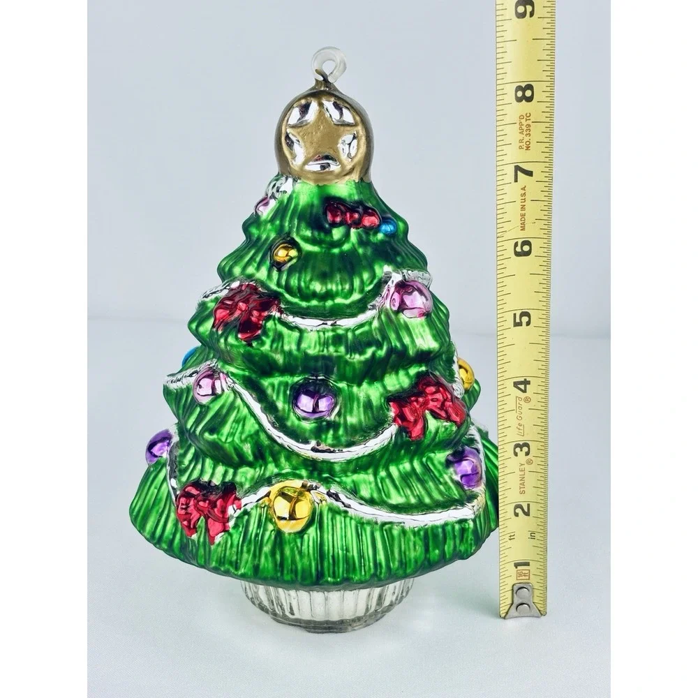 Vintage Kurt Adler Santa's World Glass Christmas Tree Ornament Decor 8