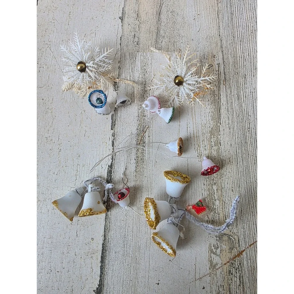 Vintage mini bell mercury glass ornament tree accessory