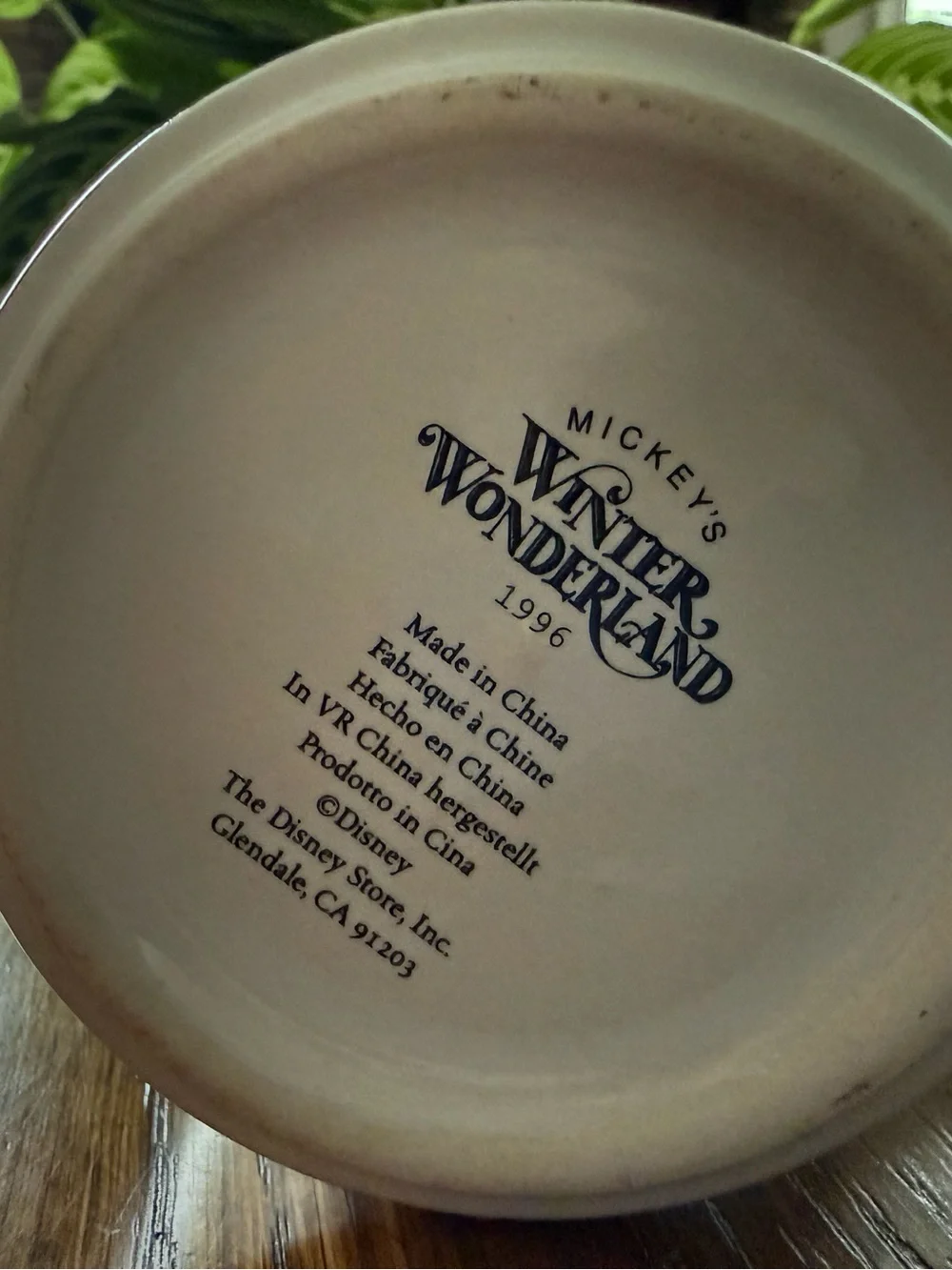 Vintage 1996 Mickey's Winter Wonderland Ceramic Coffee Mug