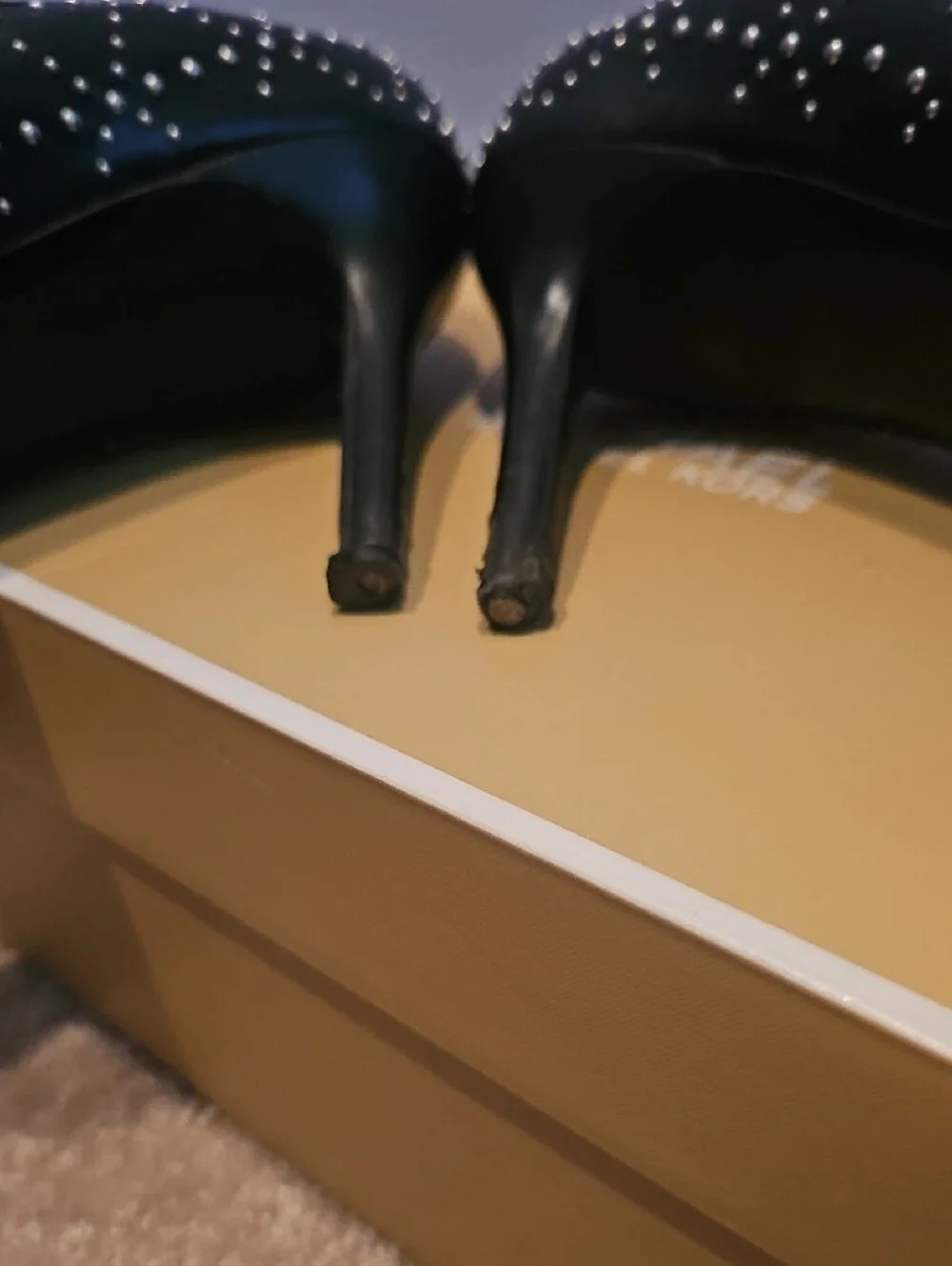 Michael Kors Black Studded Pointed Pumps