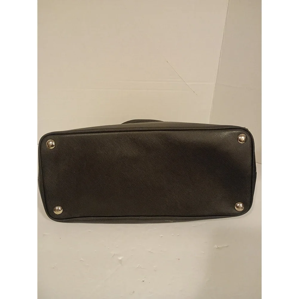 Coach Signature Monogram Canvas Dome Satchel Bag Black Gray F31401