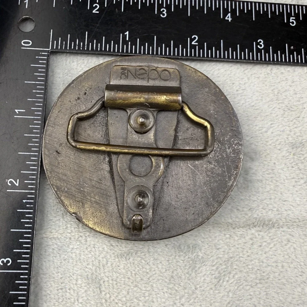 Vintage Oden Inc Belt Buckle Gold Koala Australia Outback Animal Brass
