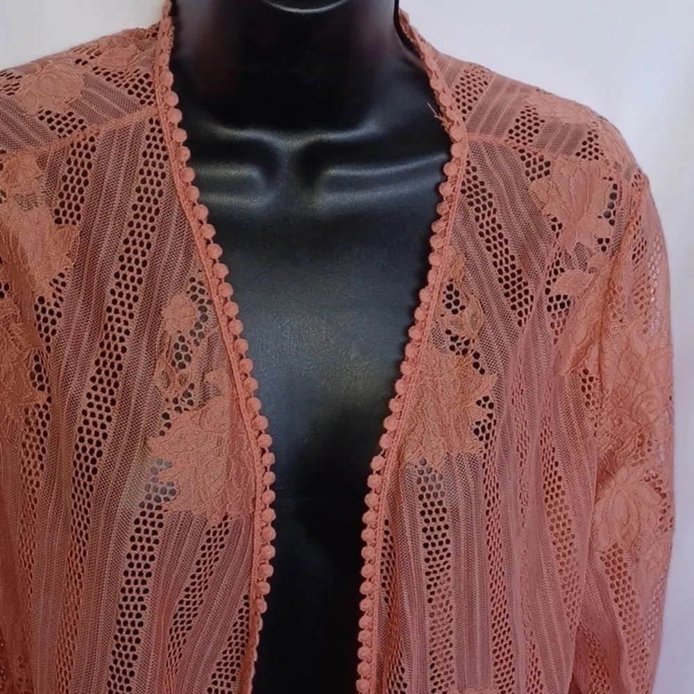 Miss Chievous Dusty Rose Open Long Wrap  Size Large