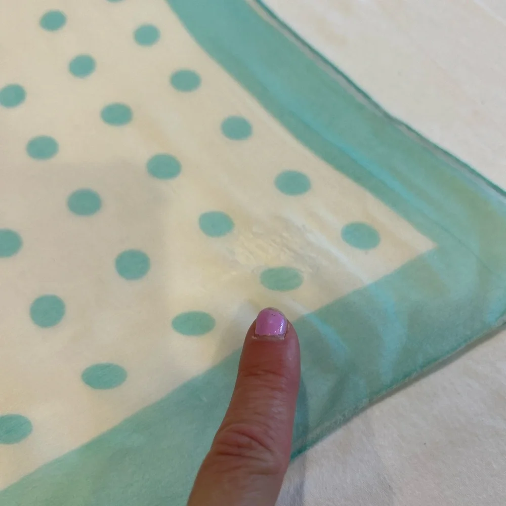 Vintage Vera Sheer Blue Polka Scarf