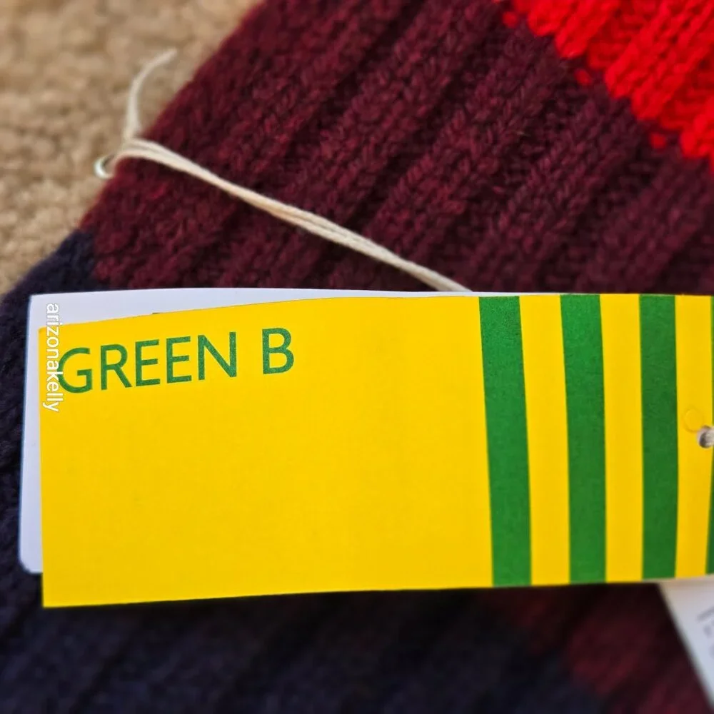 United Colors Of Benetton striped shetland hair