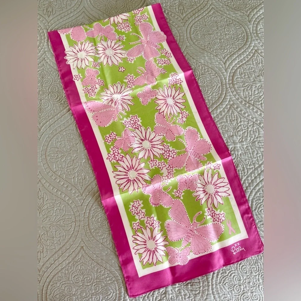 Lilly Pulitzer Pink and Green Floral Wrap