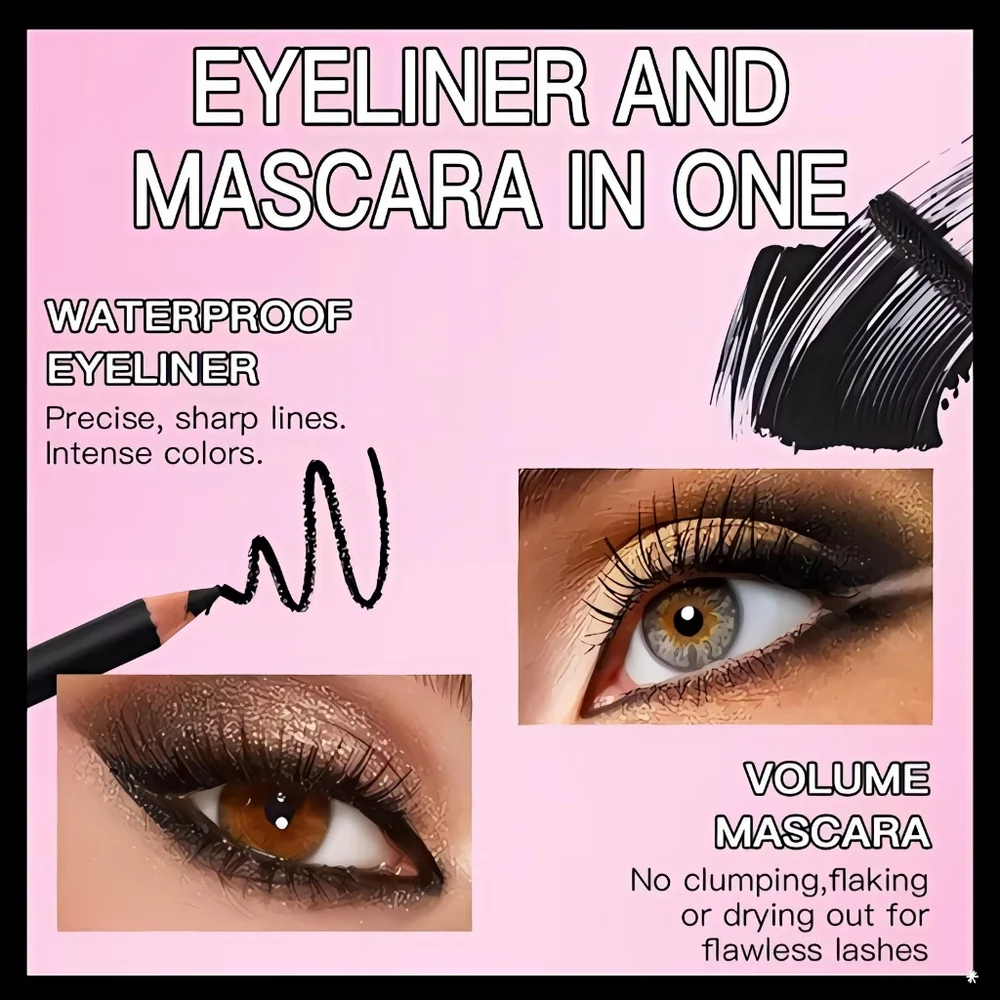 🆕THE BIG EYES PRIZE 12 HOUR WEAR BLACK VOLUME MASCARA & EYELINER BOXED SET