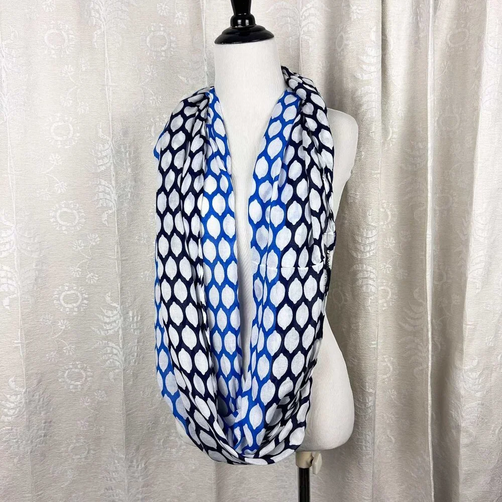 Kate Spade blue lemons infinity scarf