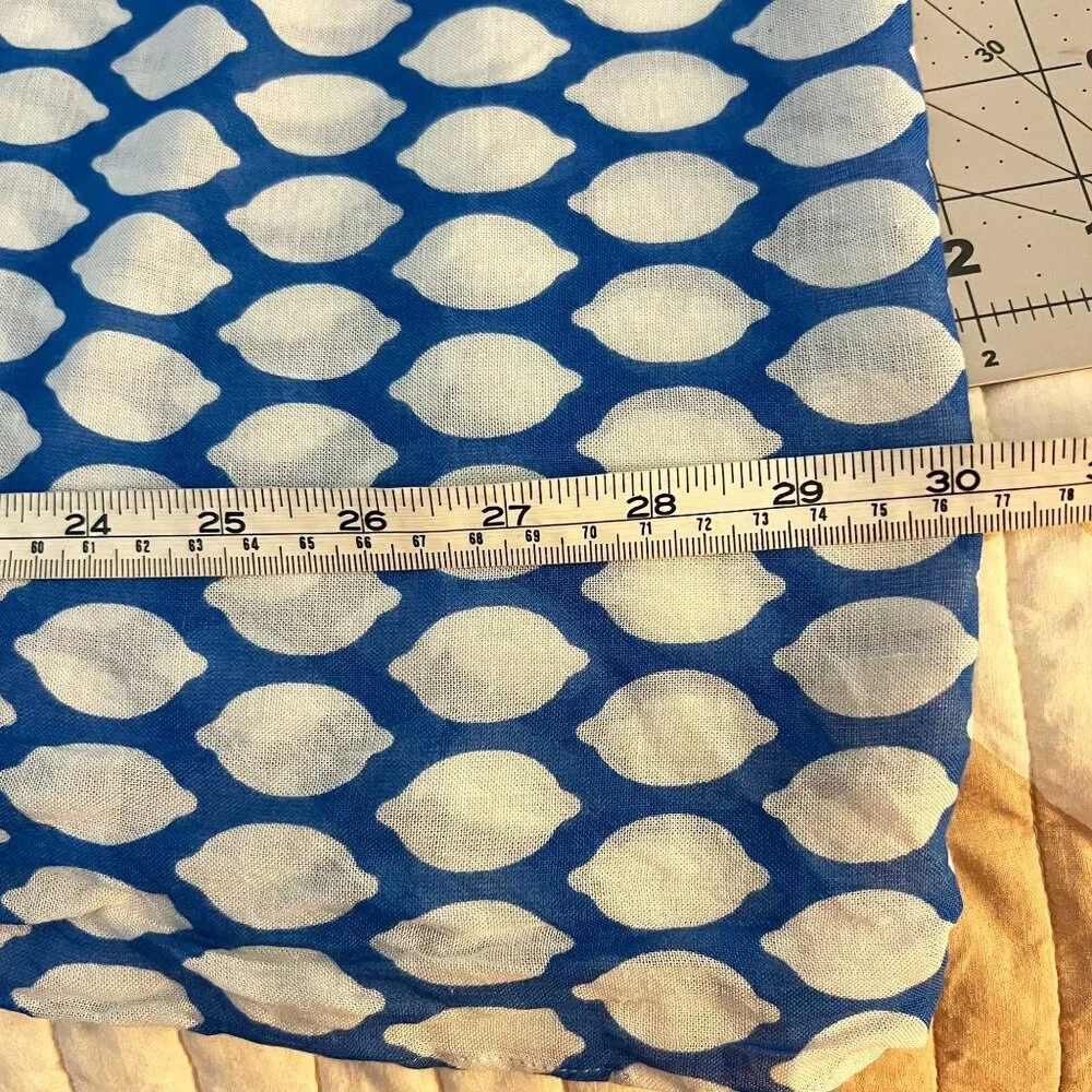 Kate Spade blue lemons infinity scarf