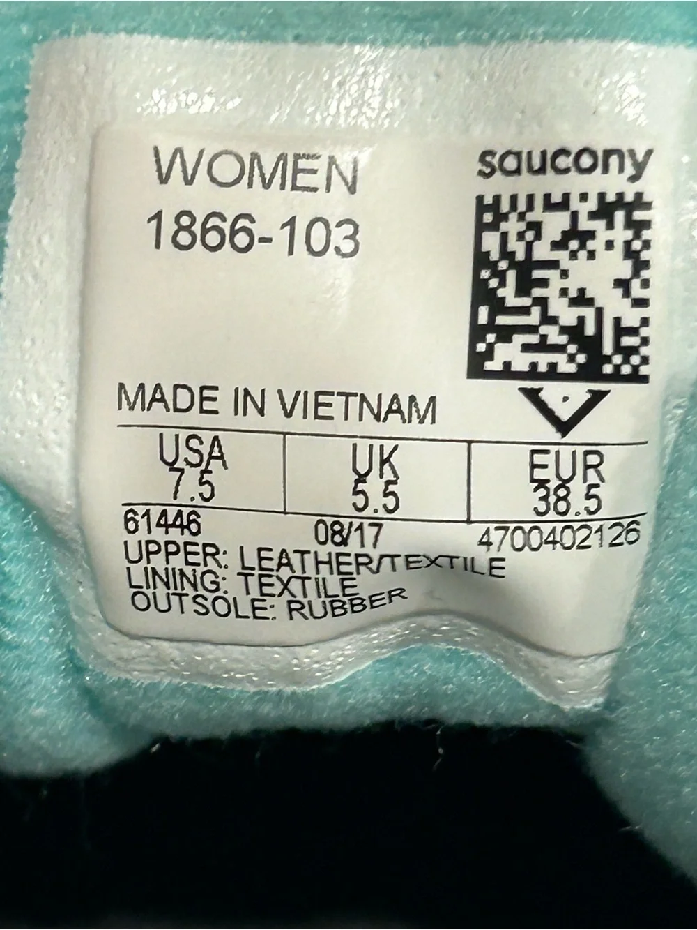 Saucony Jazz Low Pro Grey Teal Suede Nylon Sneakers Women's Size 7.5