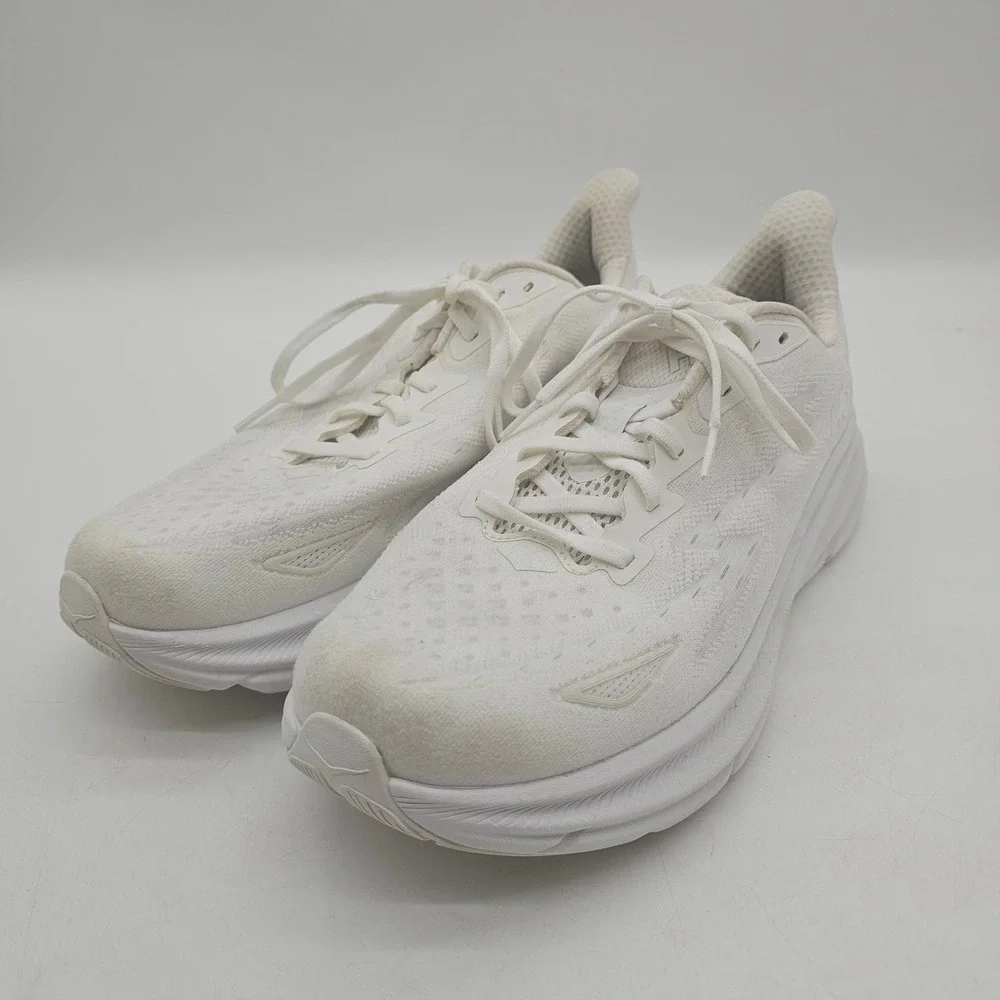 Hoka Clifton 9 Running Shoes Women's Size 11 D White / White