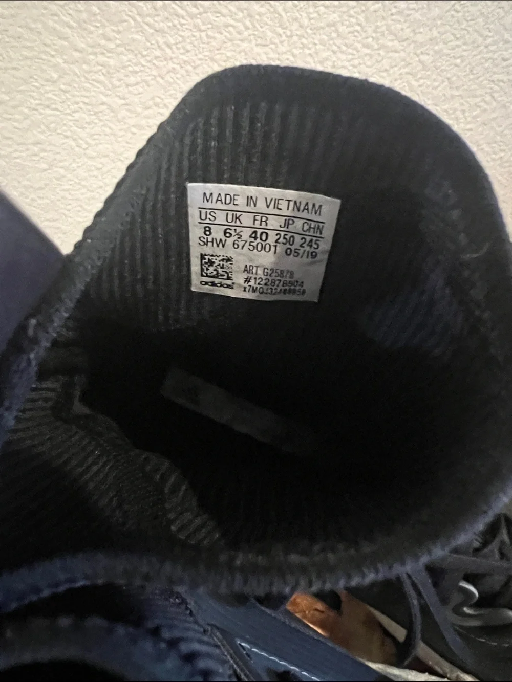 Adidas by Stella McCartney Black Sock-Style Athletic Sneakers with White Midsole