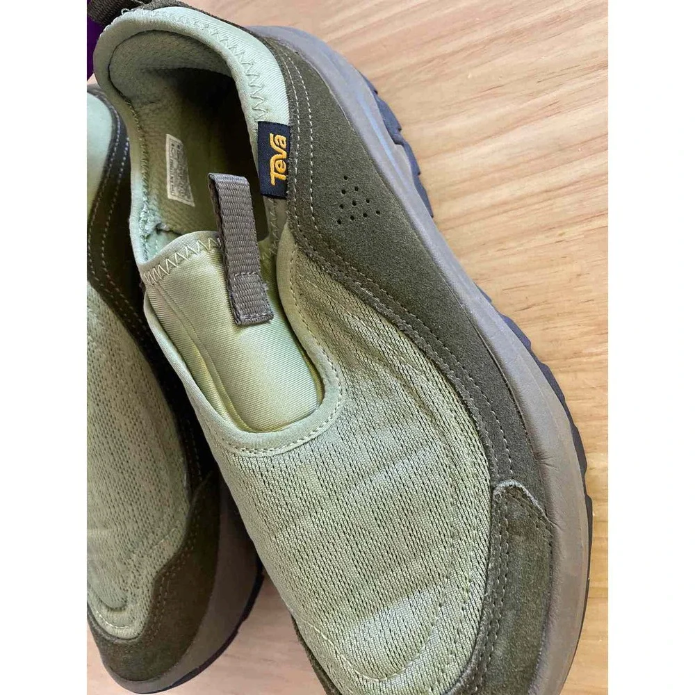 Teva green fabric