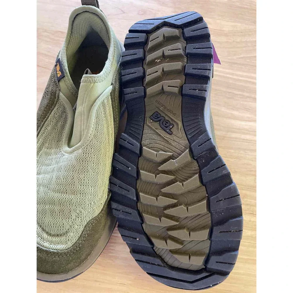 Teva green fabric