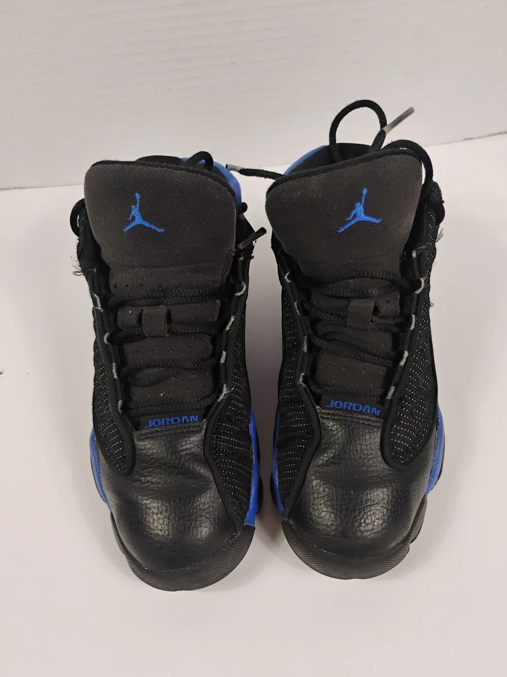 Jordan Kids' Black and Royal Blue Retro Basketball Sneakers