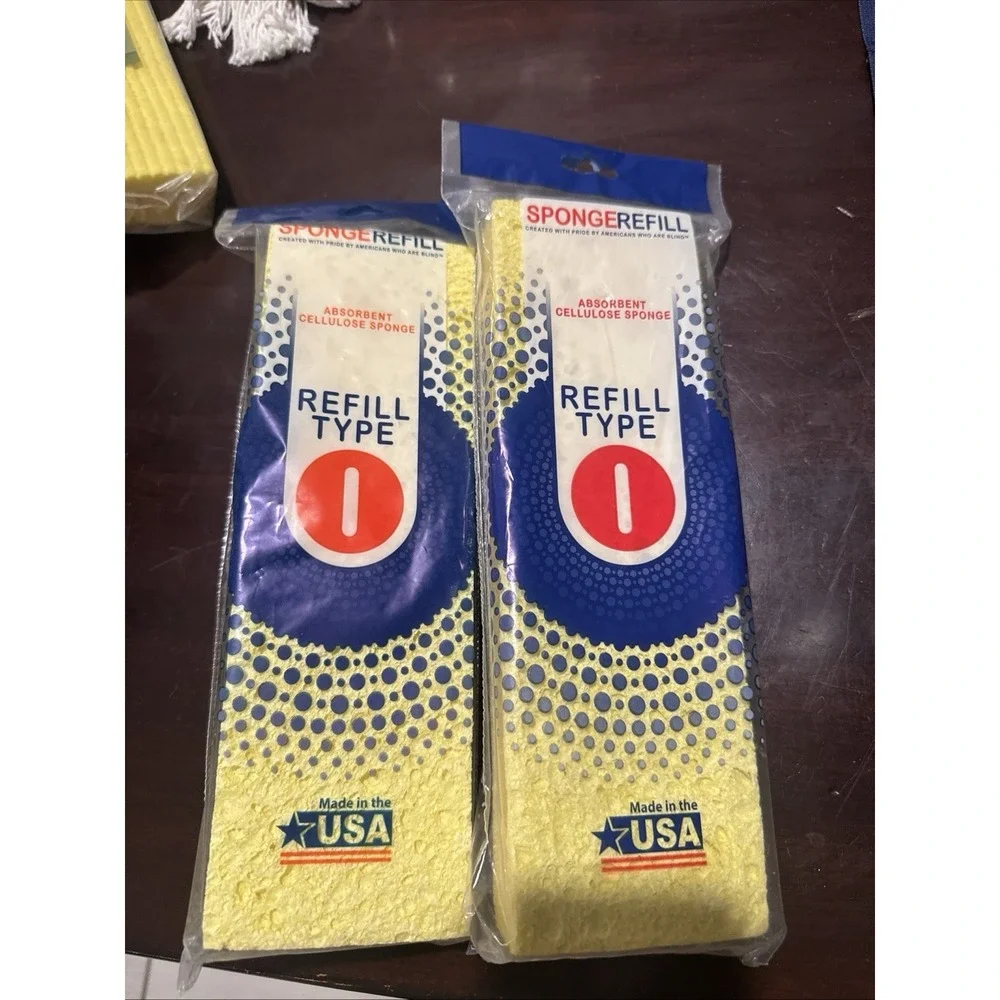 2 Sponge Mop Refill Type I Absorbent Cellulose Sponge 9.25