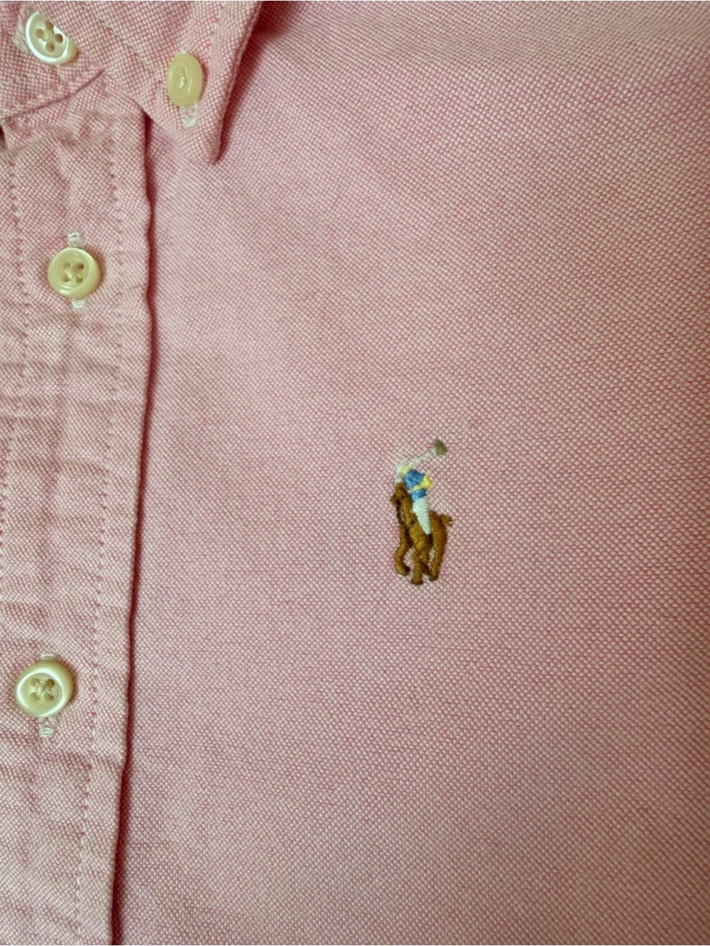Ralph Lauren Light Pink Button-Down Oxford Shirt for Kids Size 2/2T