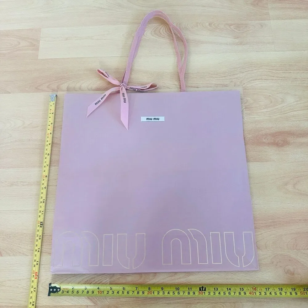 Miu Miu Paper Shopping Bag - pink large, 16.5