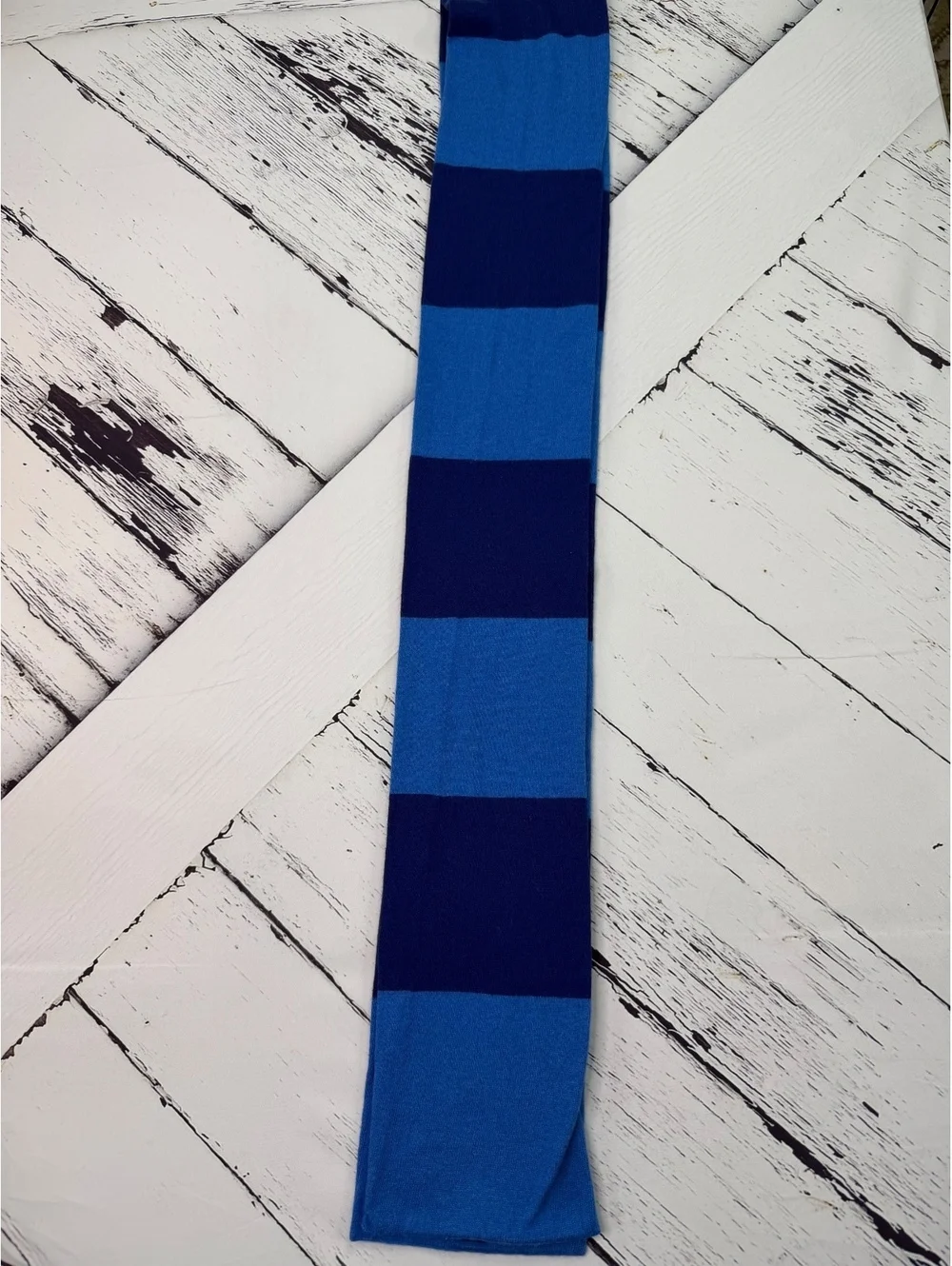 Vintage GAP Retro Prep Blue Colorblock Cozycore Scarf