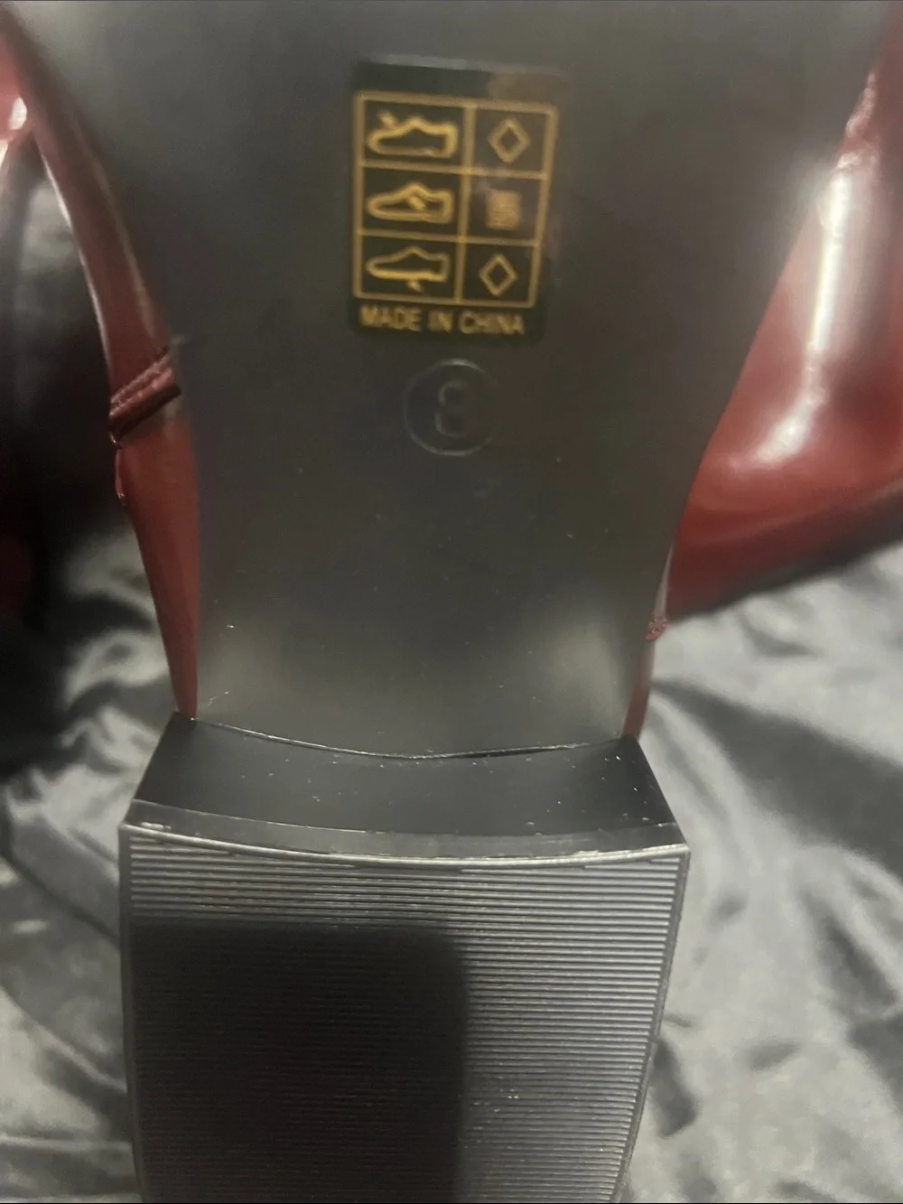 Women's Tall Leather Riding Boots - Burgundy (nwob)