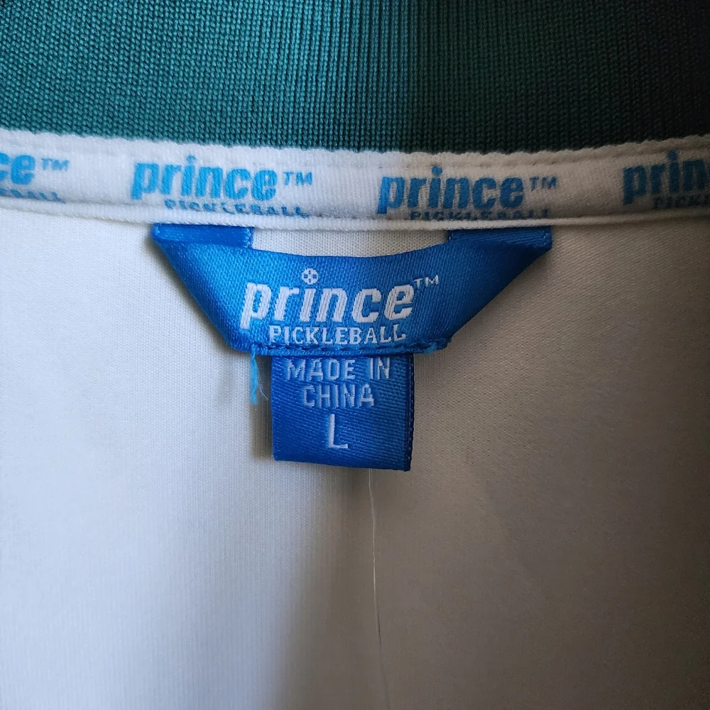 Prince Cream Track Jacket with Green & Navy Accents