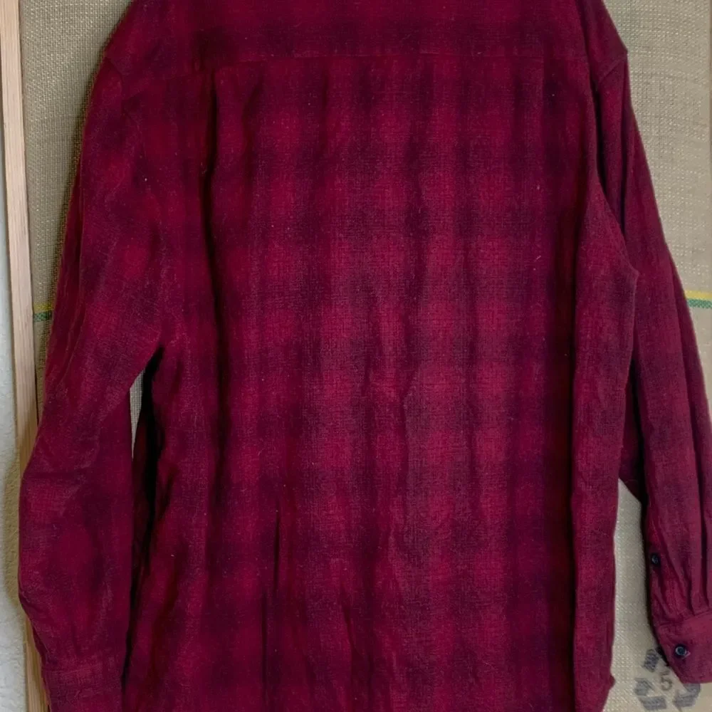 Pendleton, OUTDOORSMAN, vintage, Red/ black Wool Shirt