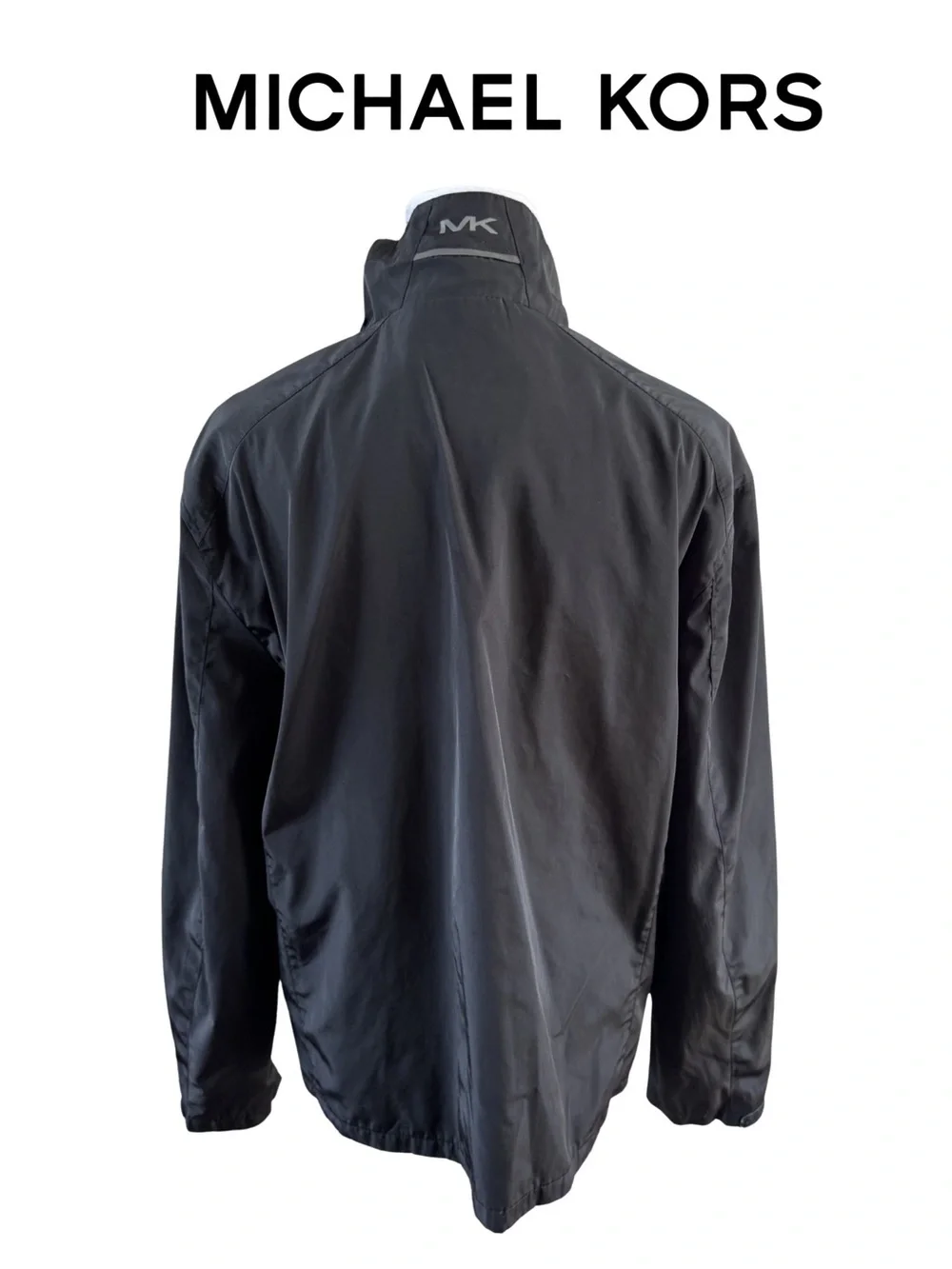 Michael Kors Men’s Black Lightweight Rain Resistant Zip Jacket Medium coat water