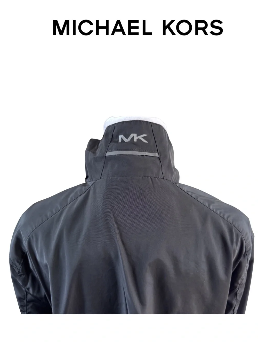 Michael Kors Men’s Black Lightweight Rain Resistant Zip Jacket Medium coat water