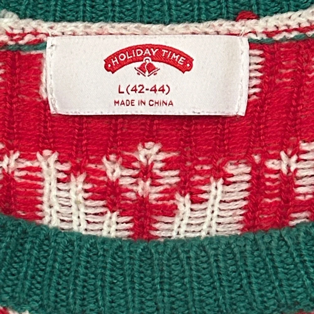 Santa Ugly Sweater XL Unisex Red Blue Festive Holiday Christmas Knit