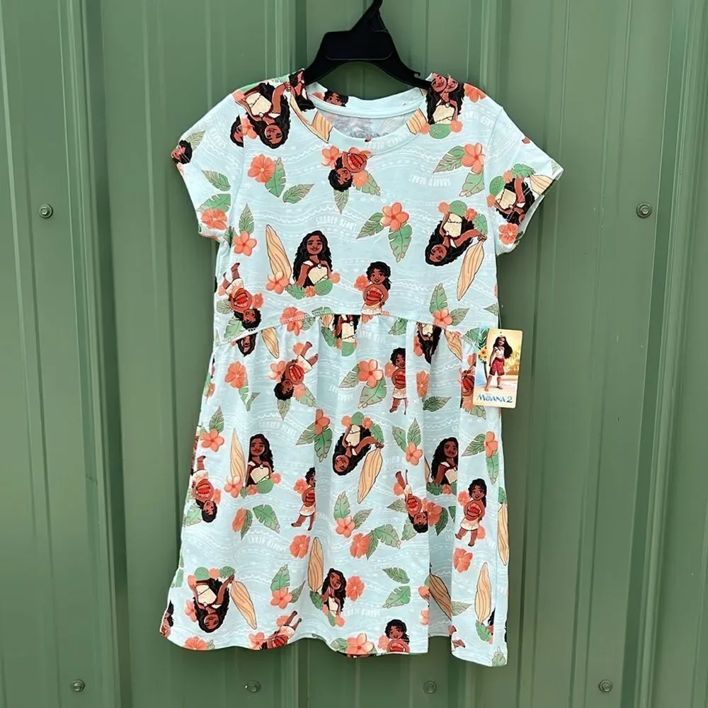 Girls Disney Moana 2 Casual Dress Size M