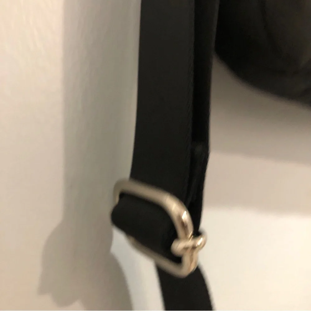 Marc By Marc Jacobs Black Quilted Logo Nylon Laptop Bag Crossbody Messenger