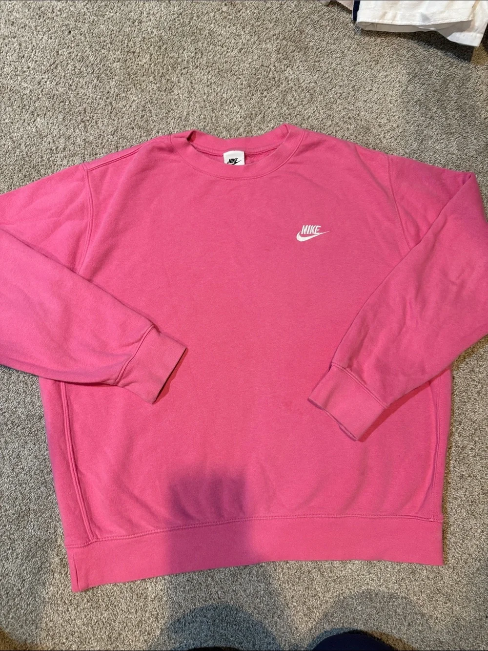 Nike Men's Bright Pink Crewneck Sweatshirt