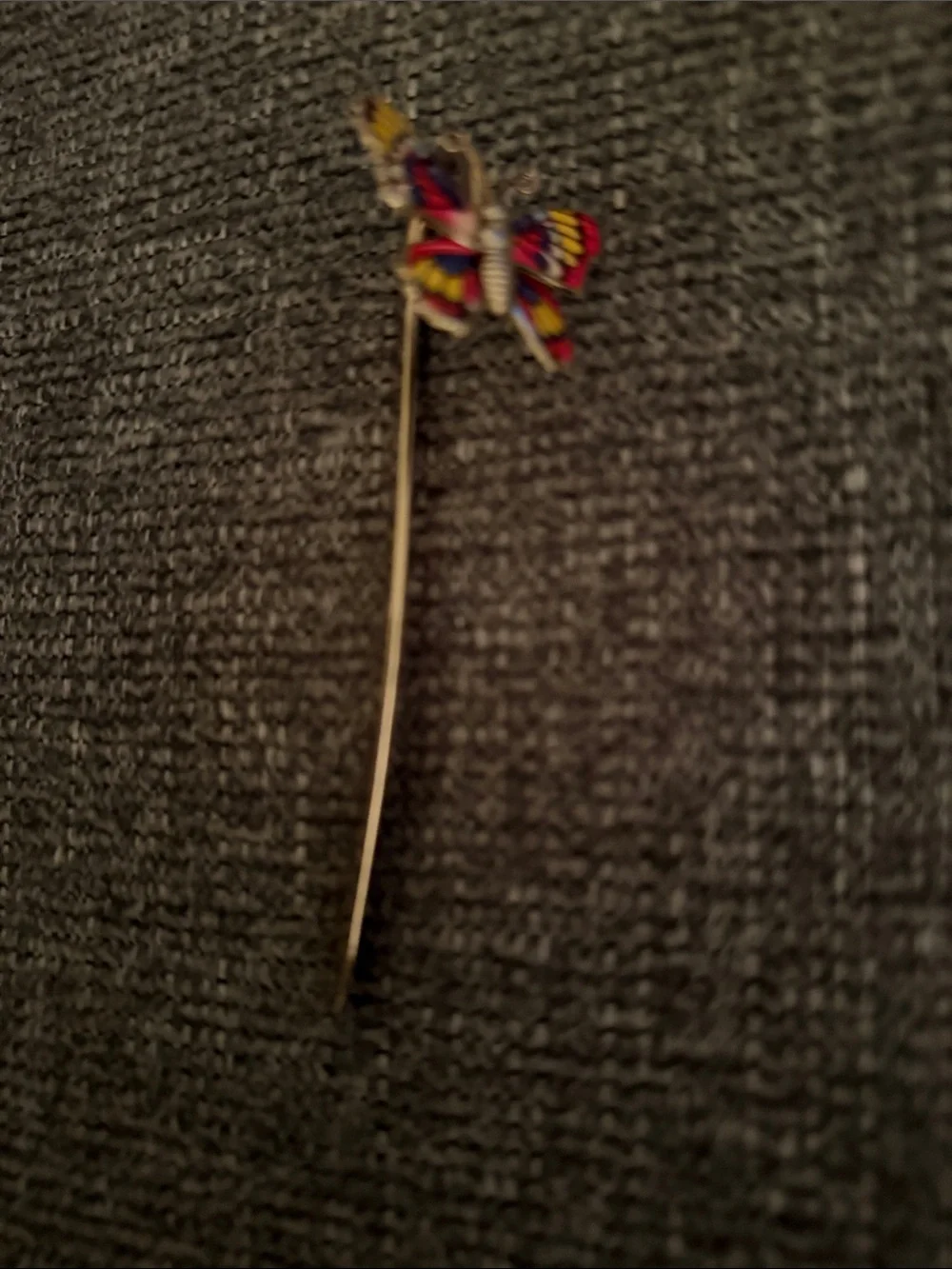 Butterfly Stick Pin Brooch in Multicolor