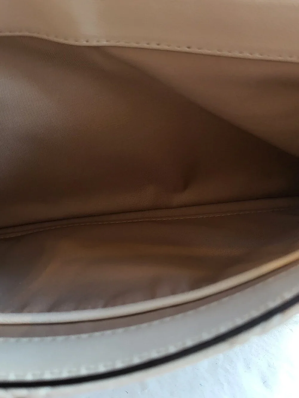 Tory Burch Fleming Cream Leather Convertible Shoulder Bag