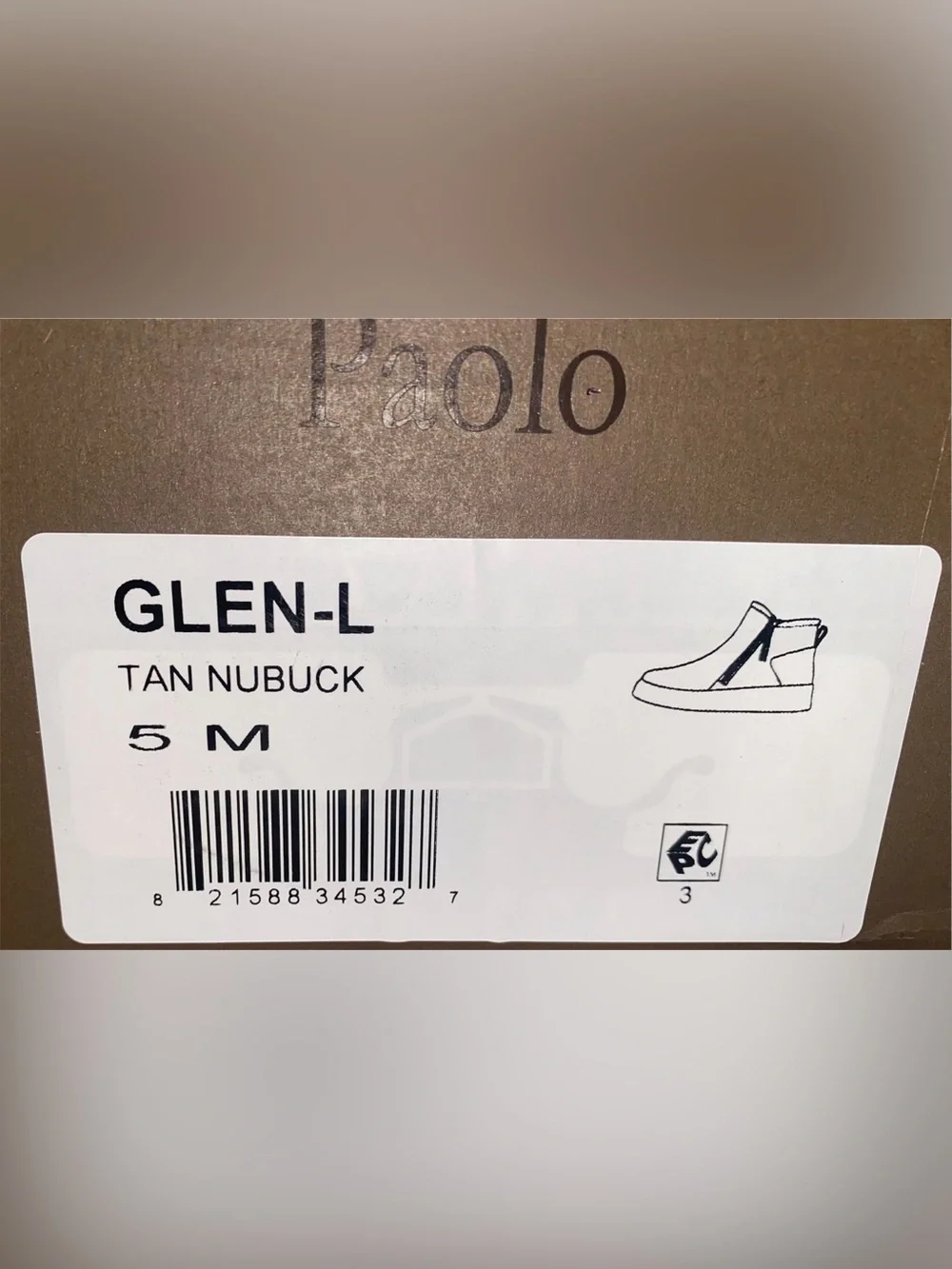 NIB Linea Paolo Glen-L Tan Nubuck Mid-Top Sneaker Booties Zip Size 5 M
