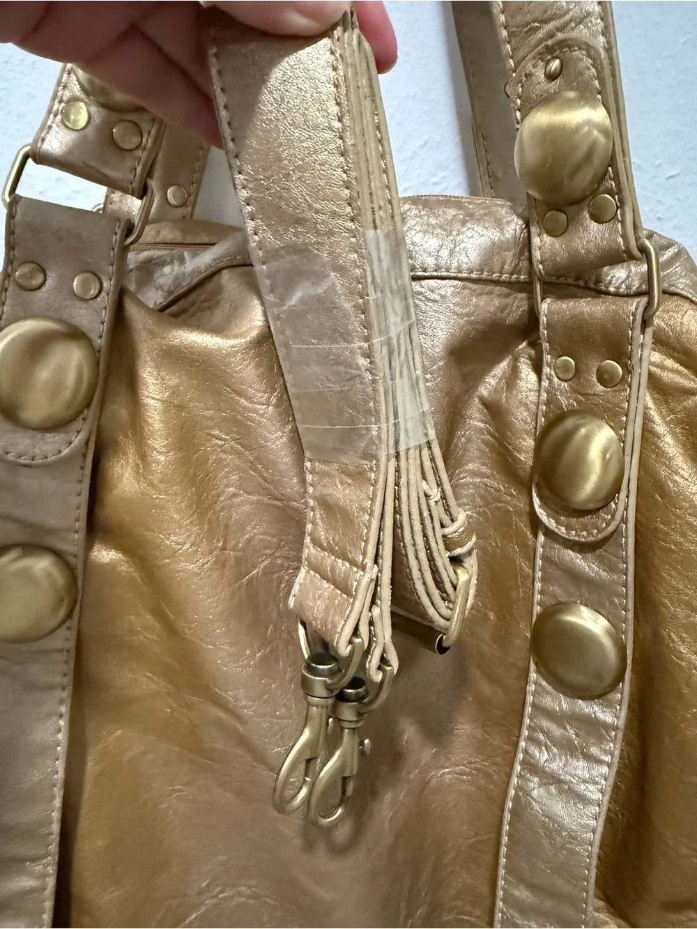 Big Buddha Metallic Gold Ombré Women's Tote Shoulder Bag