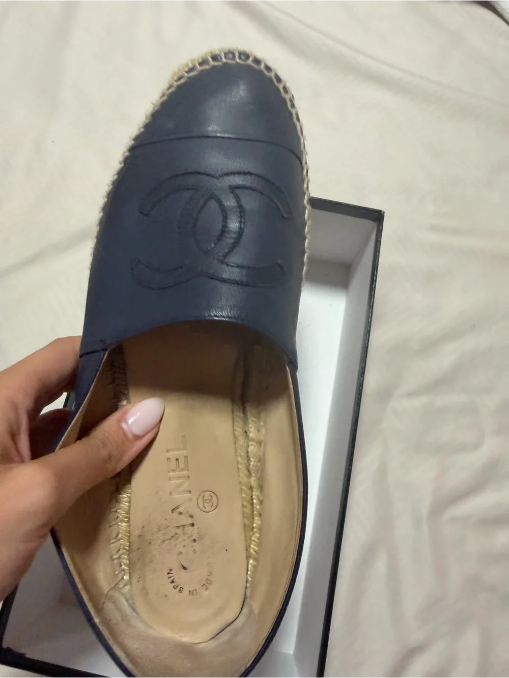 CHANEL ripped logo though