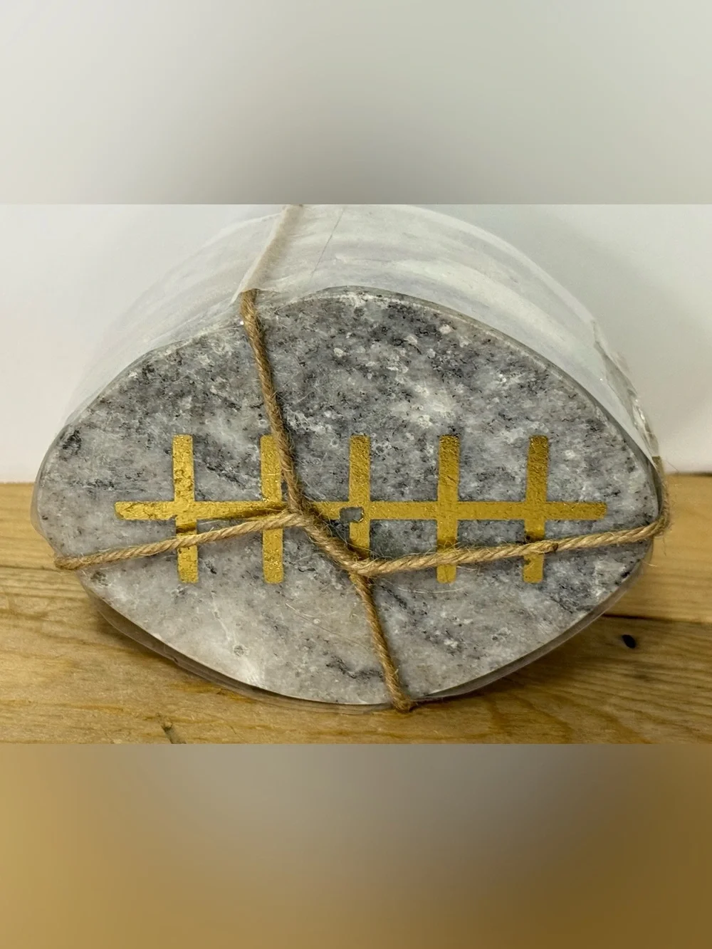 Football entertaining gray marble