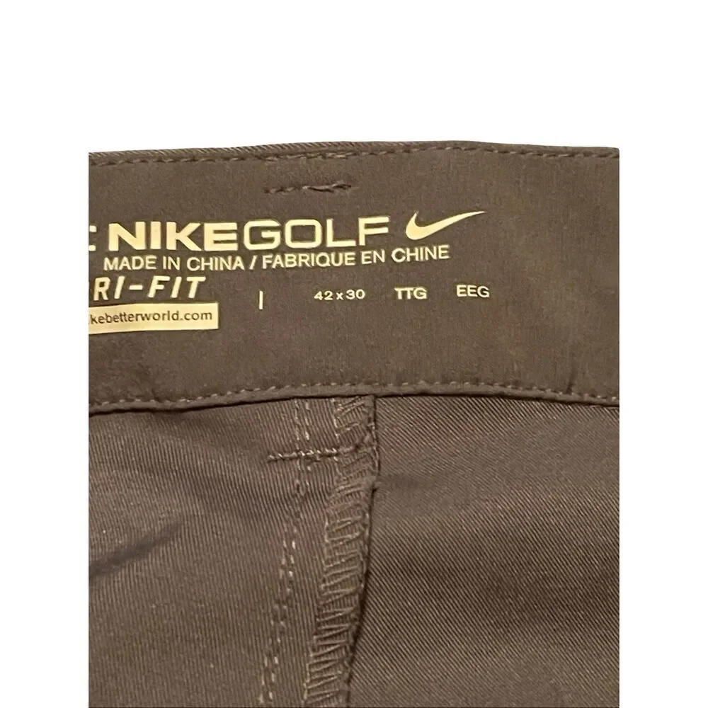 Nike Mens Dri-Fit Performance Stretch Casual Golf Pants Charcoal Gray Size 42x30